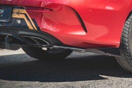 Street Pro Heck Ansatz Diffusor + Flaps passend für Mercedes-AMG C43 Coupe C205 SCHWARZ+ HOCHGLANZ FLAPS