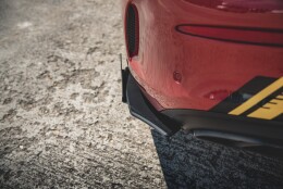 Street Pro Heck Ansatz Diffusor + Flaps passend für Mercedes-AMG C43 Coupe C205 SCHWARZ+ HOCHGLANZ FLAPS