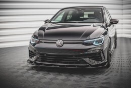 Cup Spoilerlippe Front Ansatz V.2 für VW Golf R Hatchback / Variant  Mk8 schwarz Hochglanz