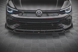 Street+ Spoilerlippe Front Ansatz V.2 + Flaps passend für VW Golf R Hatchback / Variant Mk8