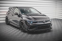 Street+ Spoilerlippe Front Ansatz V.2 + Flaps passend für VW Golf R Hatchback / Variant Mk8