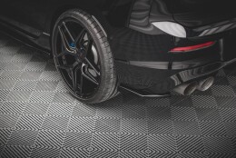 Heck Ansatz Flaps Diffusor V.2 passend für VW Golf R Mk8 schwarz Hochglanz