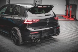 Street+ Heck Ansatz Flaps V.2 passend für VW Golf R Hatchback Mk8 FL schwarz Hochglanz