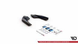 Street+ Heck Ansatz Flaps V.2 passend für VW Golf R Hatchback Mk8 FL schwarz Hochglanz