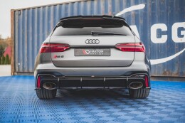 Heck Ansatz Diffusor für Audi RS6 RS7 C8 schwarz Hochglanz