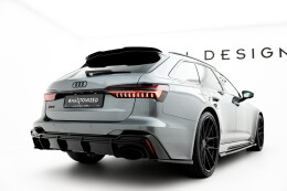 Heck Ansatz Diffusor passend für Audi RS6 C8 schwarz...
