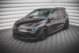 Street Pro Spoilerlippe Front Ansatz passend für VW Golf R Mk8 rot