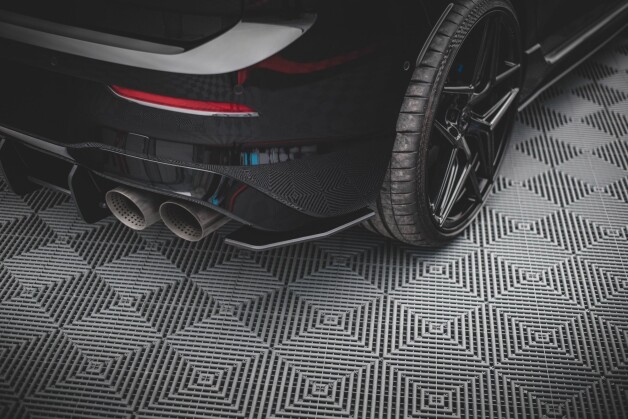 Street Pro Heck Ansatz Flaps Diffusor passend für VW Golf R Mk8 rot
