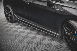 Street Pro Seitenschweller Ansatz Cup Leisten für VW Golf R Mk8 SCHWARZ