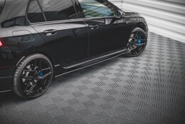 Street Pro Seitenschweller Ansatz Cup Leisten passend für VW Golf R Mk8 rot