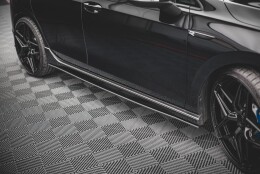 Street Pro Seitenschweller Ansatz Cup Leisten passend für VW Golf R Mk8 rot