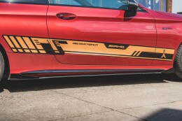 Street Pro Seitenschweller Ansatz Cup Leisten + Flaps für Mercedes-AMG C43 Coupe C205