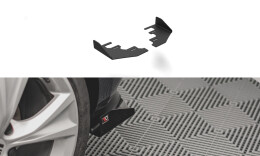 Heck Stoßstangen Flaps / Wings für Seat Leon FR Hatchback Mk4 schwarz Hochglanz
