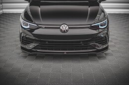 Cup Spoilerlippe Front Ansatz V.3 für VW Golf R Mk8 schwarz Hochglanz