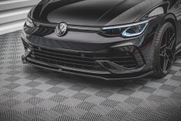 Cup Spoilerlippe Front Ansatz V.3 passend für VW Golf R Mk8 schwarz Hochglanz