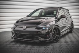 Cup Spoilerlippe Front Ansatz V.4 passend für VW Golf R Mk8 schwarz Hochglanz