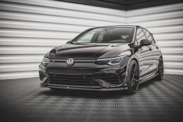 Cup Spoilerlippe Front Ansatz V.5 passend für VW Golf R Mk8 schwarz Hochglanz