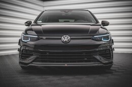 Cup Spoilerlippe Front Ansatz V.6 passend für VW Golf R Mk8 schwarz Hochglanz