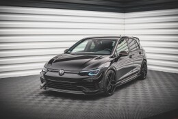 Street+ Spoilerlippe Front Ansatz V.6 passend für VW Golf R Hatchback / Variant Mk8 schwarz Hochglanz