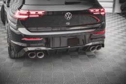 Heck Ansatz Diffusor V.1 passend für VW Golf R Mk8 schwarz Hochglanz