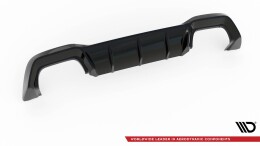 Heck Ansatz Diffusor V.1 passend für VW Golf R Mk8 schwarz Hochglanz