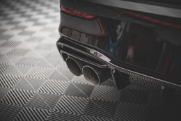 Heck Ansatz Diffusor V.2 für VW Golf R Hatchback Mk8 Facelift schwarz Hochglanz