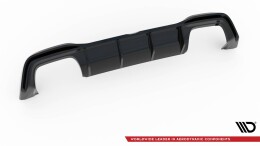 Heck Ansatz Diffusor V.2 passend für VW Golf R Mk8 schwarz Hochglanz
