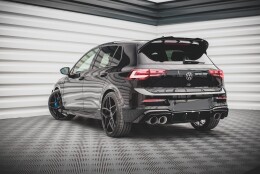 Street+ Heck Ansatz Diffusor V.2 passend für VW Golf R Hatchback Mk8 FL schwarz Hochglanz