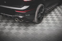 Heck Ansatz Flaps Diffusor V.3 passend für VW Golf R Mk8 schwarz Hochglanz