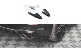 Street+ Heck Ansatz Flaps V.3 passend für VW Golf R Hatchback Mk8 FL schwarz Hochglanz