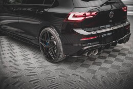Heck Ansatz Flaps Diffusor V.4 passend für VW Golf R Mk8 schwarz Hochglanz