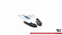 Heck Ansatz Flaps Diffusor V.4 passend für VW Golf R Mk8 schwarz Hochglanz