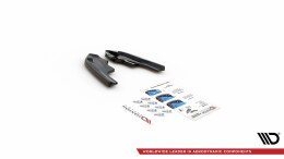 Heck Ansatz Flaps Diffusor V.4 passend für VW Golf R Mk8 schwarz Hochglanz