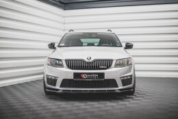 Cup Spoilerlippe Front Ansatz V.3 passend für Skoda Octavia RS Mk3 schwarz Hochglanz