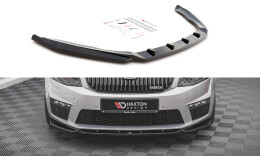 Cup Spoilerlippe Front Ansatz V.4 passend für Skoda Octavia RS Mk3 schwarz Hochglanz