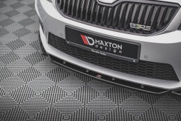 Cup Spoilerlippe Front Ansatz V.4 passend für Skoda Octavia RS Mk3 schwarz Hochglanz