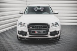 Cup Spoilerlippe Front Ansatz für Audi SQ5 Mk1 (8R) schwarz matt