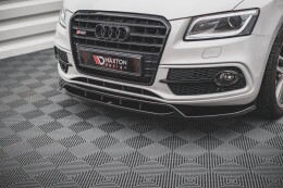 Cup Spoilerlippe Front Ansatz für Audi SQ5 Mk1 (8R) schwarz matt