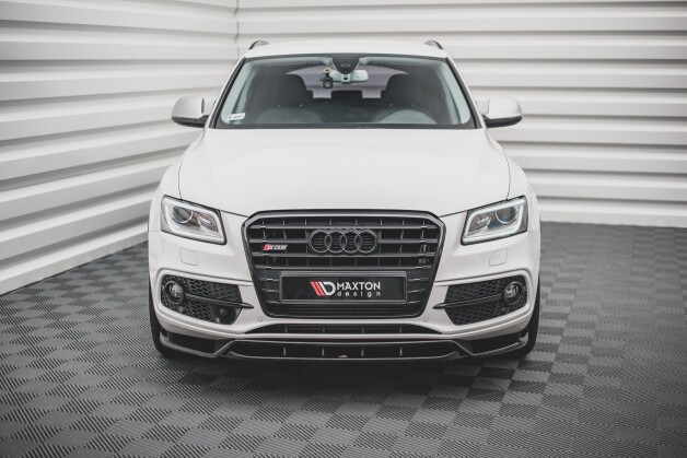 Cup Spoilerlippe Front Ansatz passend für Audi SQ5 Mk1 (8R) schwarz Hochglanz