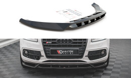 Cup Spoilerlippe Front Ansatz für Audi SQ5 Mk1 (8R) schwarz Hochglanz