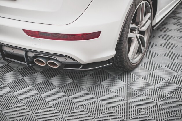Heck Ansatz Flaps Diffusor passend für Audi SQ5 Mk1 (8R) schwarz Hochglanz