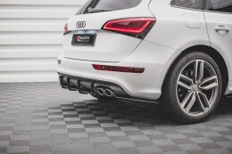 Heck Ansatz Flaps Diffusor für Audi SQ5 Mk1 (8R) schwarz Hochglanz