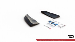 Heck Ansatz Flaps Diffusor passend für Audi SQ5 Mk1 (8R) schwarz Hochglanz