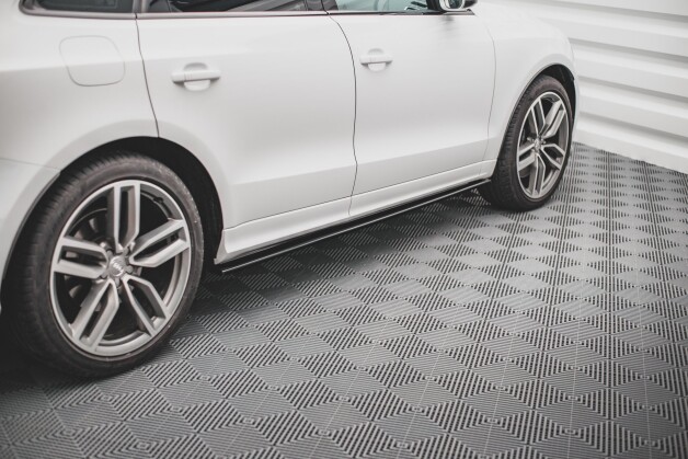 Seitenschweller Ansatz Cup Leisten passend für Audi SQ5 Mk1 (8R) schwarz Hochglanz