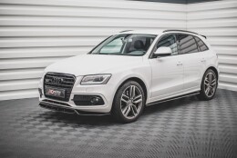 Seitenschweller Ansatz Cup Leisten für Audi SQ5 / Q5 S-Line Mk1 (8R) schwarz Hochglanz