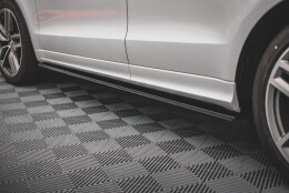 Seitenschweller Ansatz Cup Leisten passend für Audi SQ5 Mk1 (8R) schwarz Hochglanz