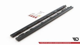 Seitenschweller Ansatz Cup Leisten passend für Audi SQ5 Mk1 (8R) schwarz Hochglanz