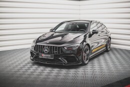 Street+ Spoilerlippe Front Ansatz V.2 passend für Mercedes-AMG CLA 45 Aero C118 schwarz Hochglanz