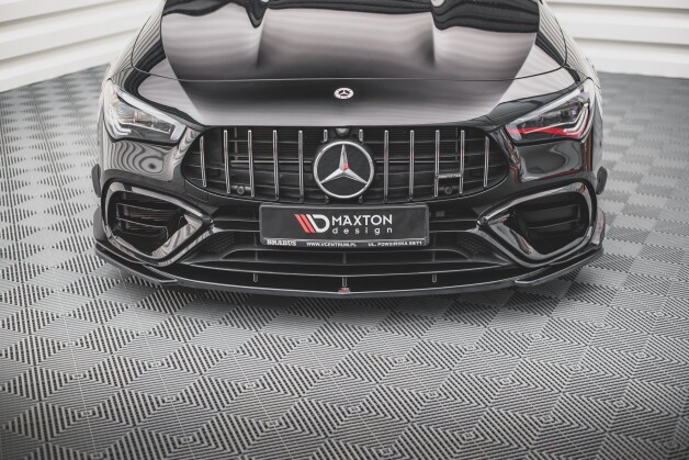 Cup Spoilerlippe Front Ansatz V.3 passend für Mercedes-AMG CLA 45 Aero C118 schwarz Hochglanz