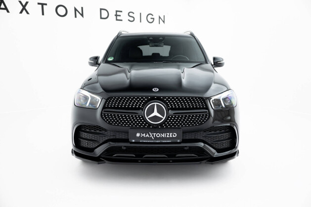 Cup Spoilerlippe Front Ansatz für Mercedes-AMG / AMG-Line GLE SUV W167 schwarz Hochglanz